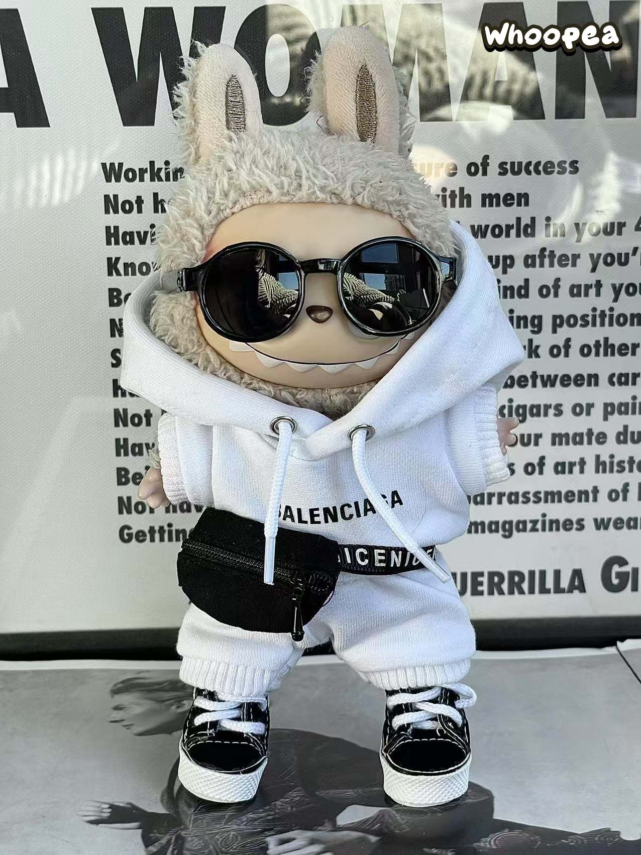 Prabangos įkvėptas Labubu stiliaus drabužių rinkinys