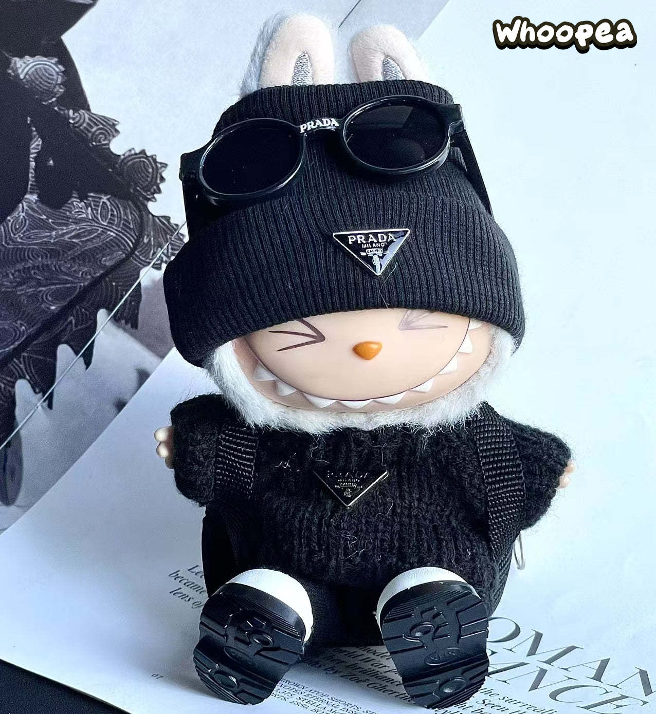 Prabangos įkvėptas Labubu stiliaus drabužių rinkinys