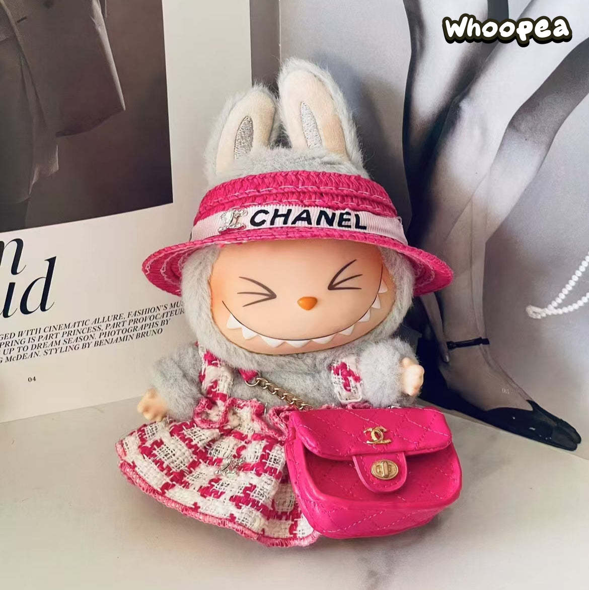 Prabangos įkvėptas Labubu stiliaus drabužių rinkinys