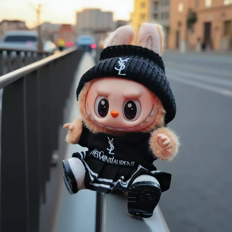 Prabangos įkvėptas Labubu stiliaus drabužių rinkinys