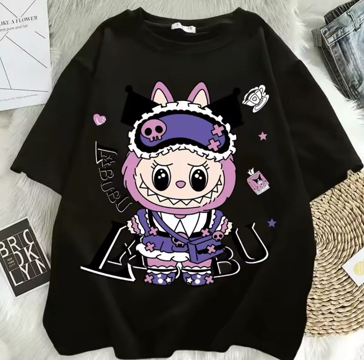 Išskirtiniai riboto leidimo Labubu stiliaus marškinėliai