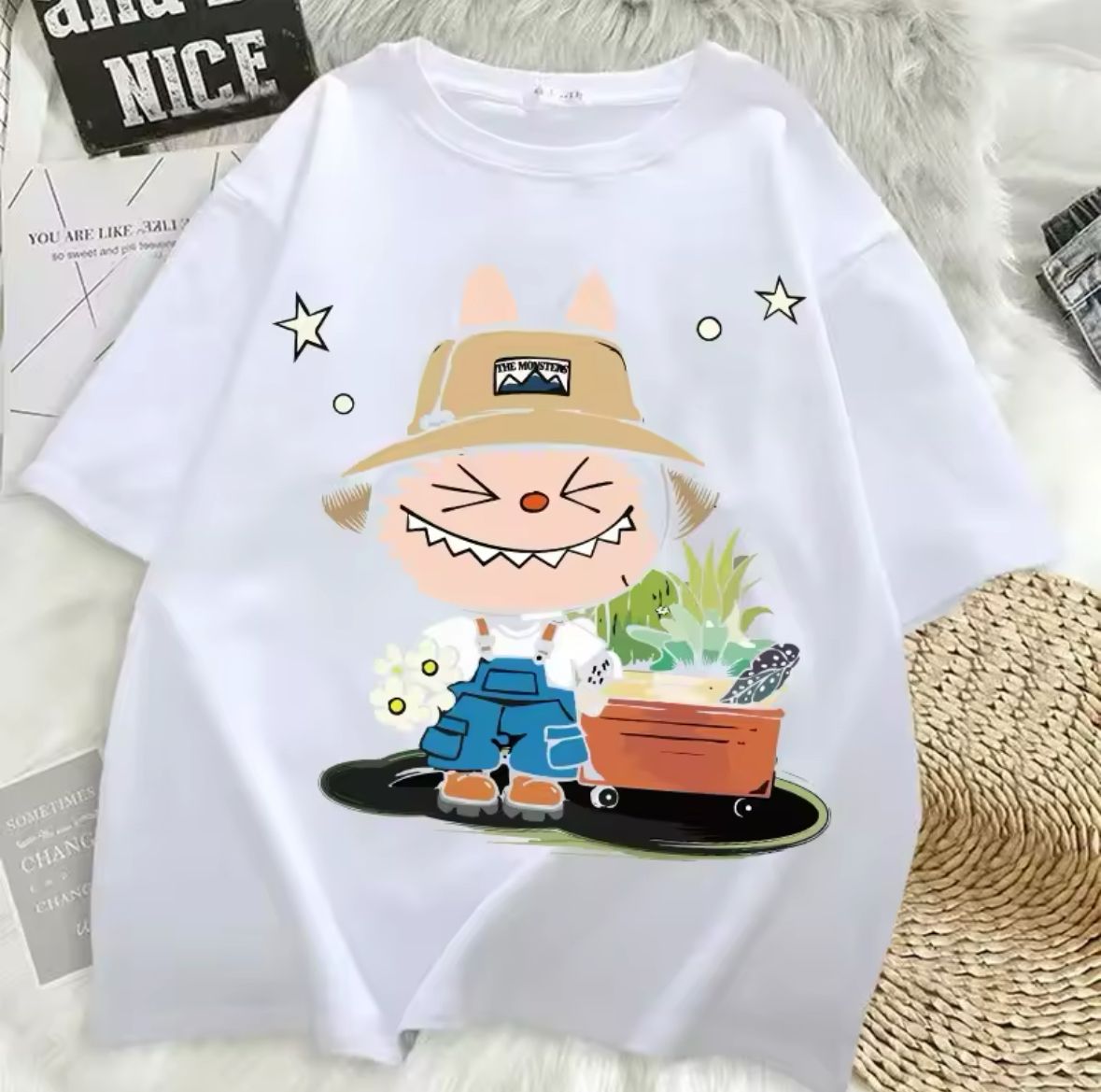 Išskirtiniai riboto leidimo Labubu stiliaus marškinėliai