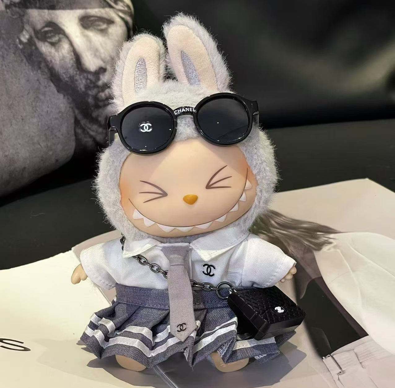 Prabangos įkvėptas Labubu stiliaus drabužių rinkinys