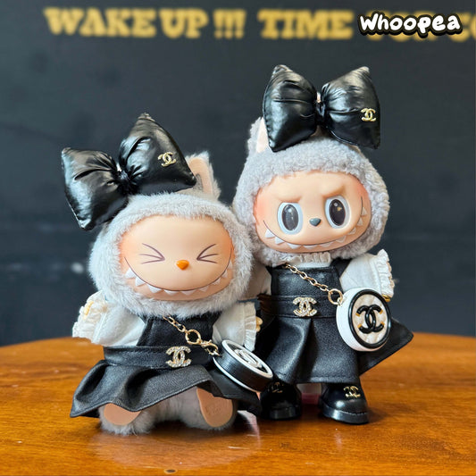 Prabangos įkvėptas Labubu stiliaus drabužių rinkinys