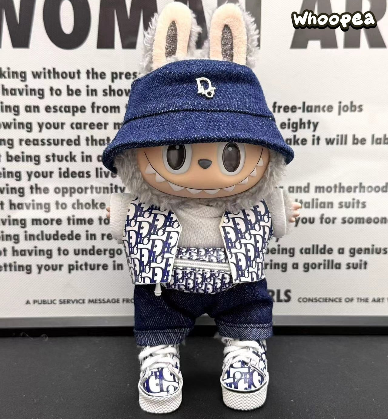 Prabangos įkvėptas Labubu stiliaus drabužių rinkinys