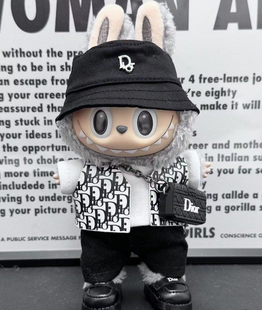 Prabangos įkvėptas Labubu stiliaus drabužių rinkinys