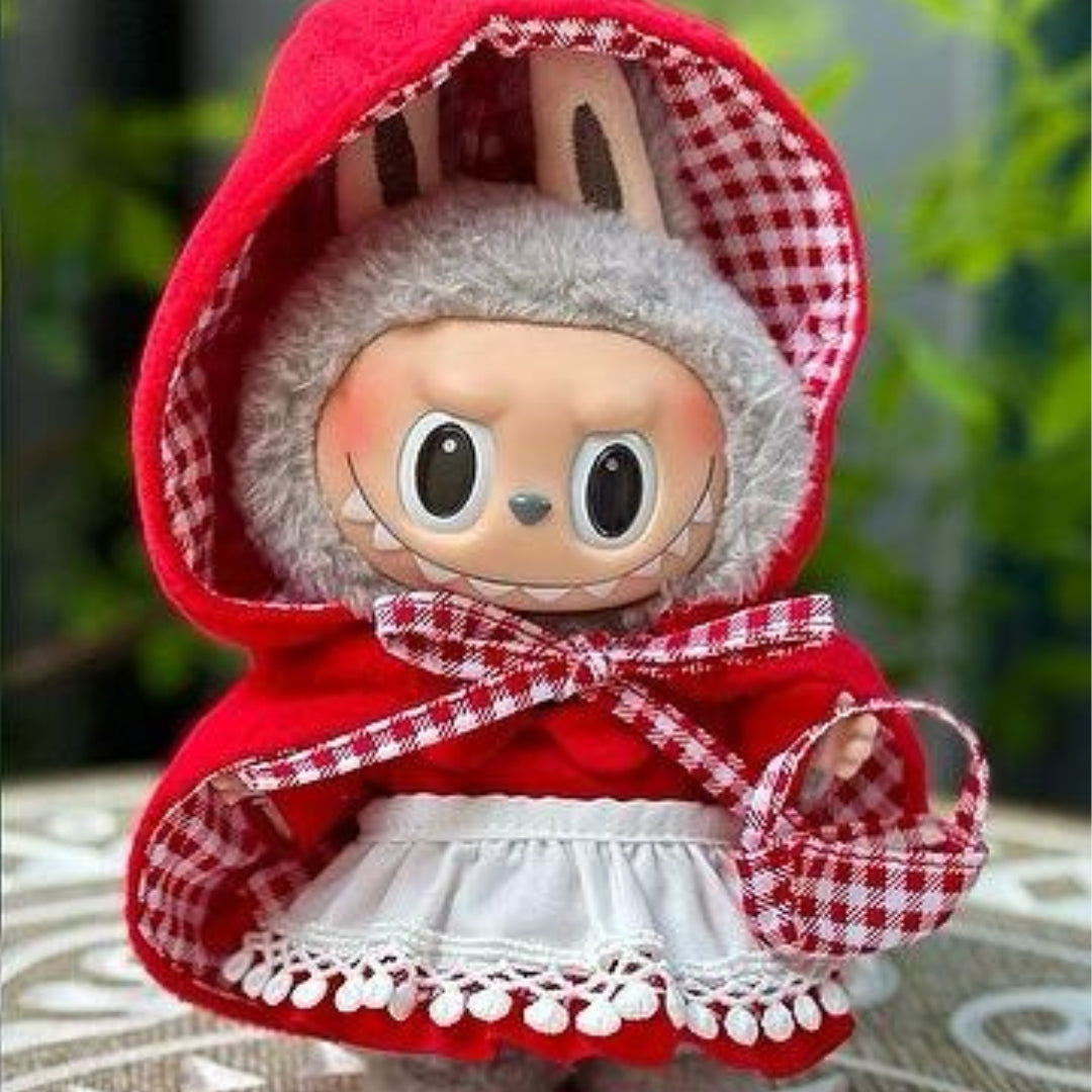 Labubu stiliaus Raudonosios suknelės apranga