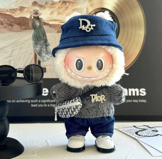 Prabangos įkvėptas Labubu stiliaus drabužių rinkinys