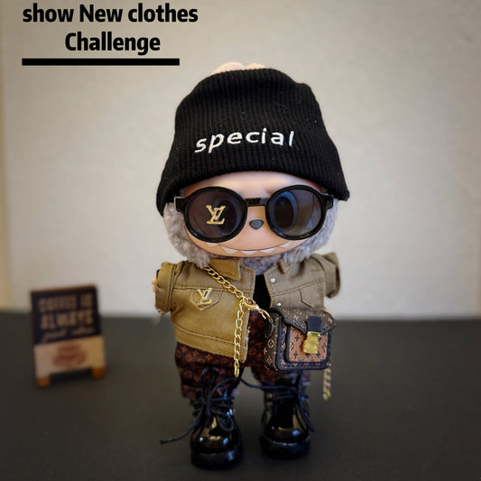 Prabangos įkvėptas Labubu stiliaus drabužių rinkinys