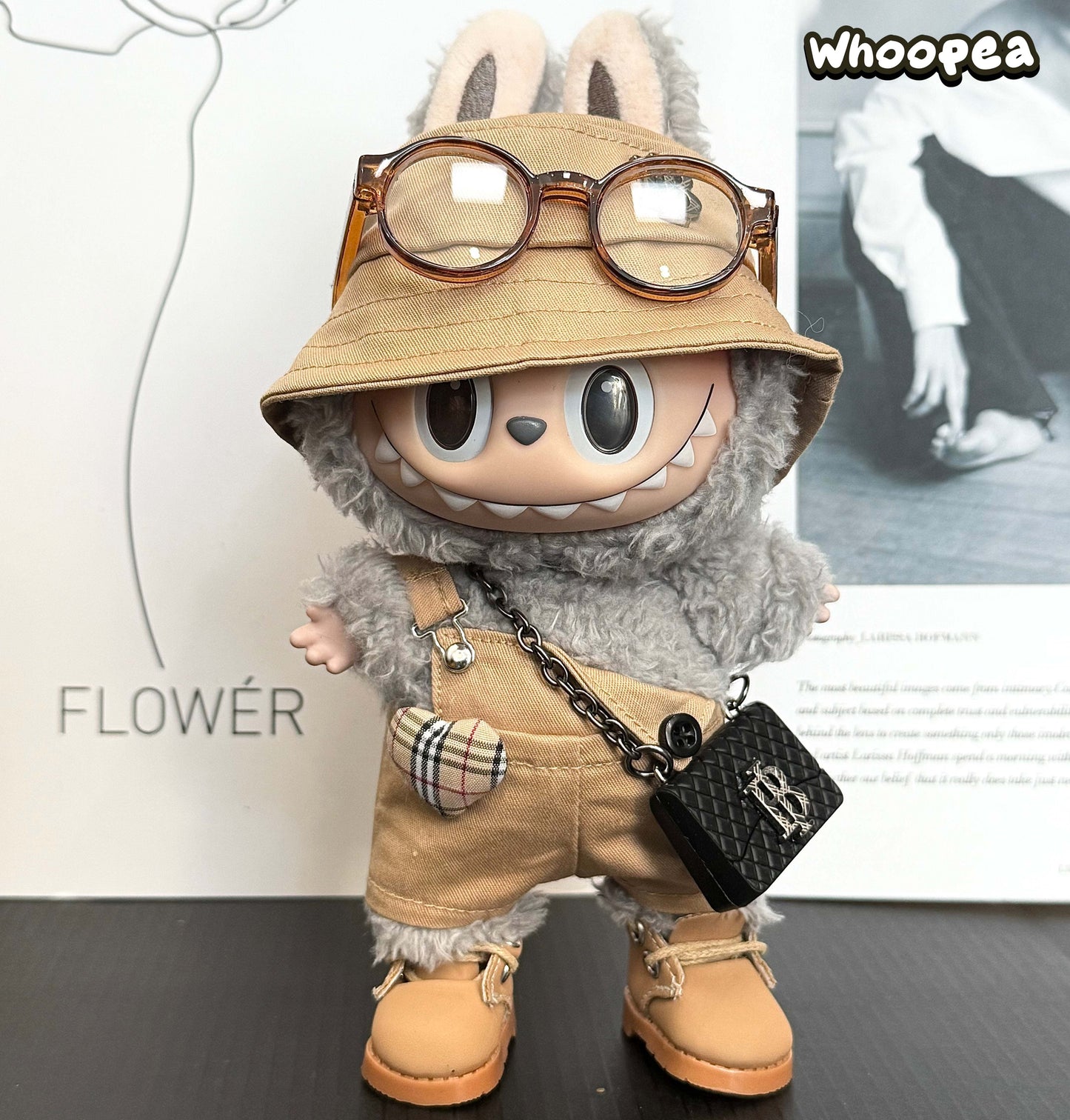 Prabangos įkvėptas Labubu stiliaus drabužių rinkinys